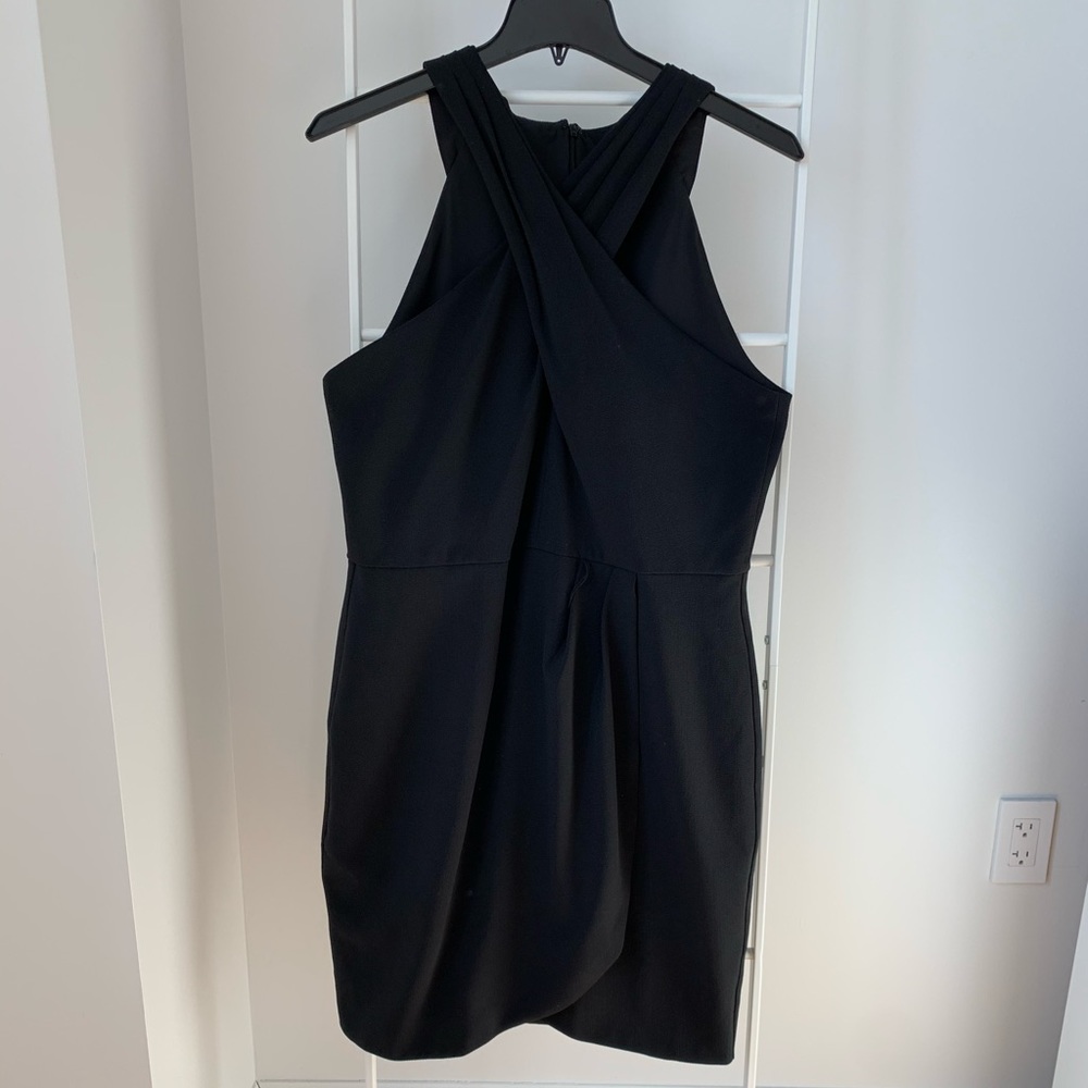 Eliza J cross neck cocktail dress